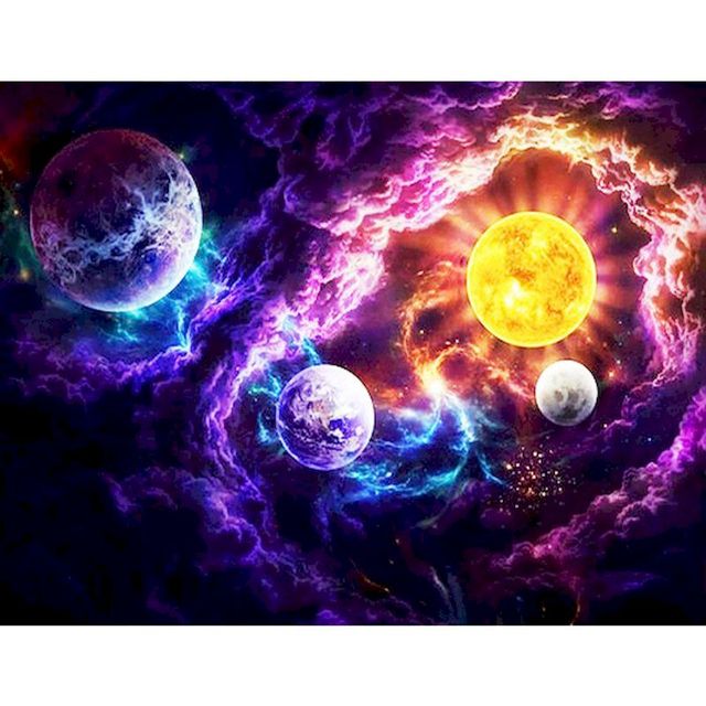 Universe 'Sun and Planets' Paint By Numbers Kit