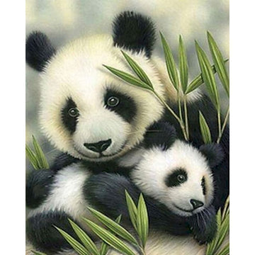 Lovely Panda 'Mother and Child' Paint By Numbers Kit