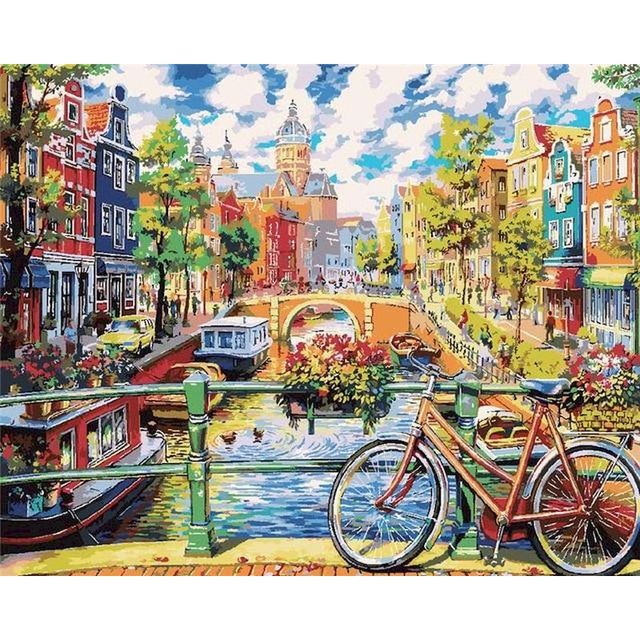 Netherlands 'Oud-West in Amsterdam' Paint By Numbers Kit