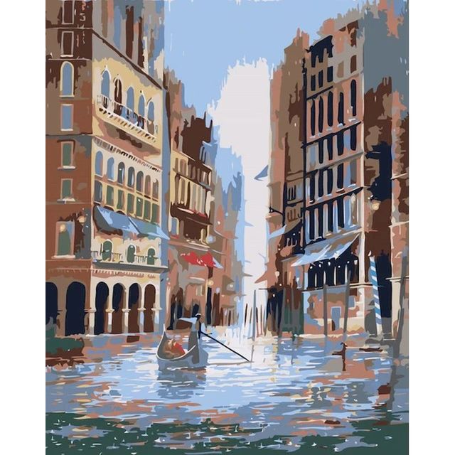 Italy 'Gondola at the Venetian Canal' Paint By Numbers Kit