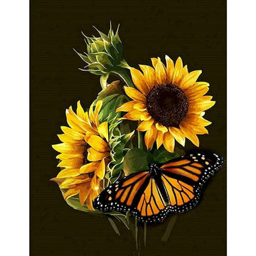 Sunflower 'Butterfly Bloom' Paint By Numbers Kit