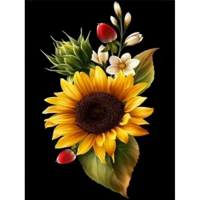 Sunflower 'Suntastic Yellow Bouquet' Paint By Numbers Kit
