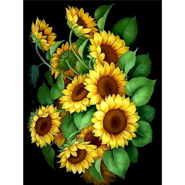 Bunch of Big Sunflower Paint By Numbers Kit