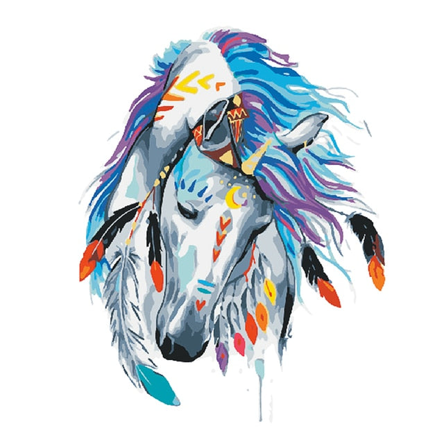 Horse Spirit Animal Portrait Paint By Numbers Kit