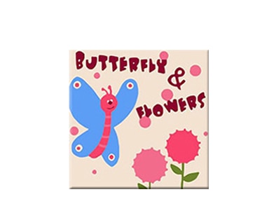 Butterfly & Flowers Artwork Paint By Numbers Kit