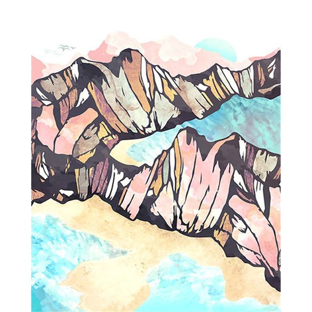 Mountain Landscape Aerial View  Paint By Numbers Kit