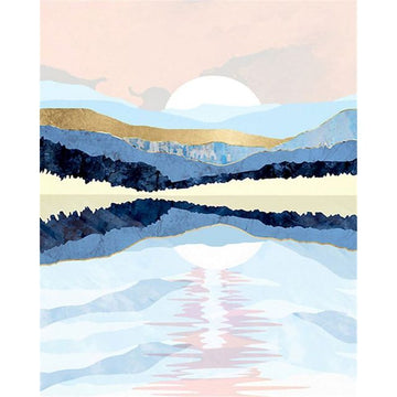 Snowy Mountain Impressionist Themed Paint By Numbers Kit