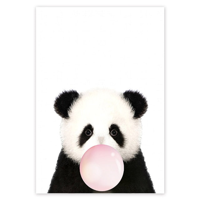 Animals Blowing Bubbles 'Panda' Paint By Numbers Kit