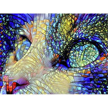 Animal Abstract 'Cat's Vision' Paint By Numbers Kit