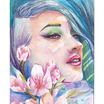 Women Portrait 'Spring Bloom Lady' Paint By Numbers Kit