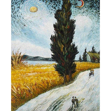 Van Gogh 'Road with Cypress and Star' Paintings Paint by Numbers Kit.