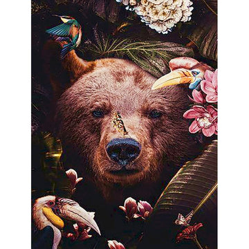 Wild Glance 'Bear | Flowers Portrait' Paint By Numbers Kit