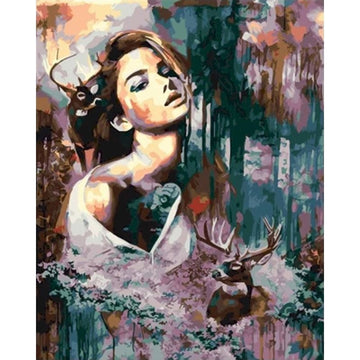 Pretty Woman & Deer Paint by Numbers Kit