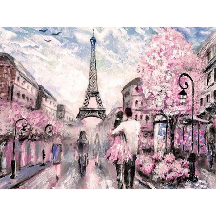 City of Paris Oil Painting on Canvas Paint by Numbers Kit