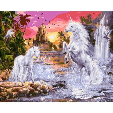 Dream Unicorn Castle Paint by Numbers Kit