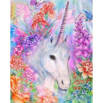 Floral Unicorn Paint by Numbers Kit