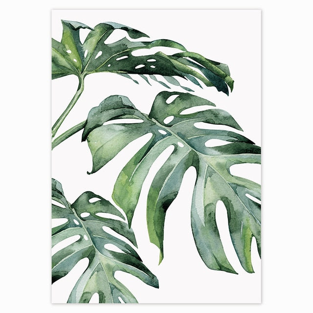 Green Plants 'Monstera Leaves' Paint by Numbers Kit