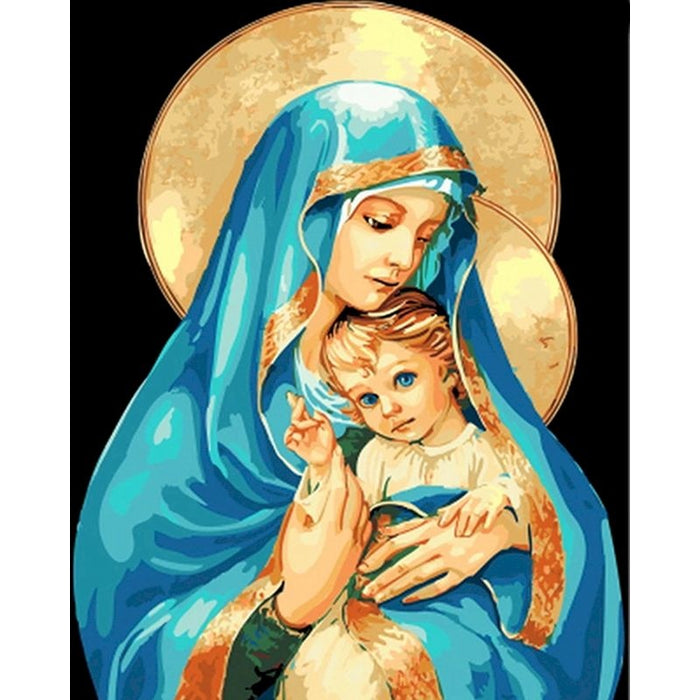 Virgin Mary 'Holding Jesus' Paint By Numbers Kit