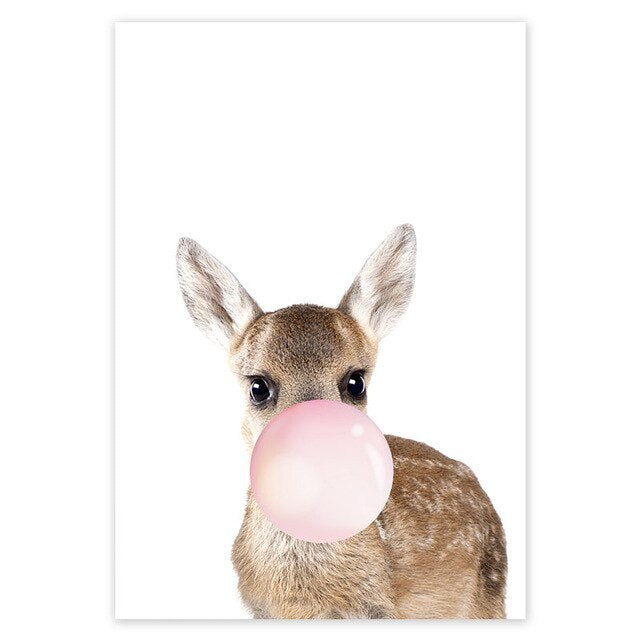 Animals Blowing Bubbles 'Roe Deer' Paint By Numbers Kit