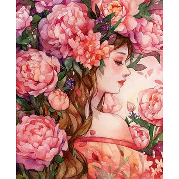 Women Portrait 'Botanical Princess' Paint By Numbers Kit