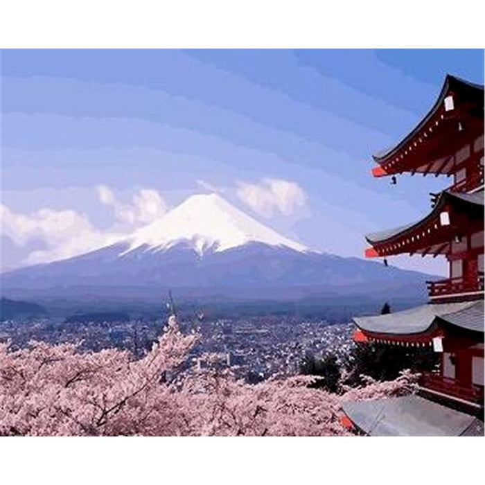 Mt. Fuji Oil Painting on Canvas Paint by Numbers Kit