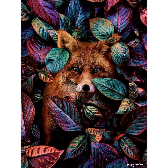 Wild Glance 'Wolf | Leafy Portrait' Paint By Numbers Kit