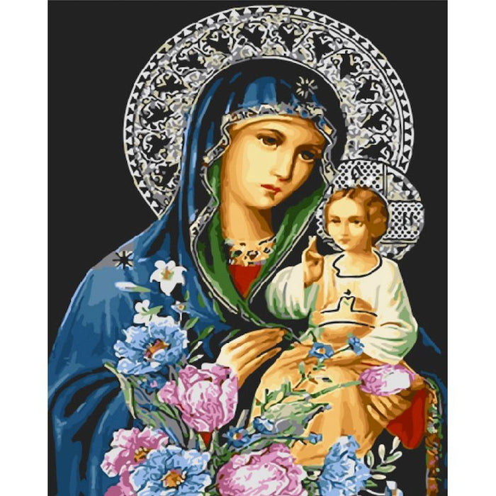 Virgin Mary 'Holy Mary And Jesus' Paint By Numbers Kit