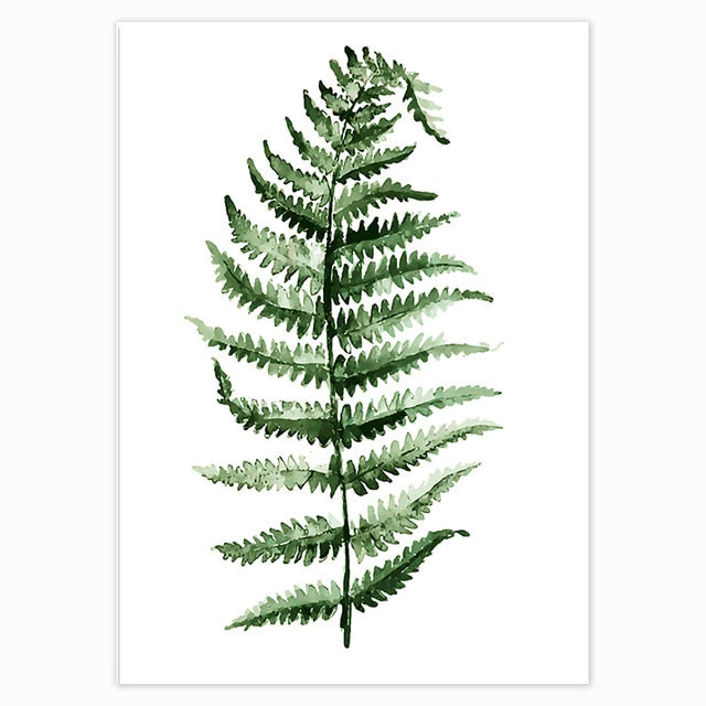 Green Plants 'Green Fern Leaves' Paint by Numbers Kit