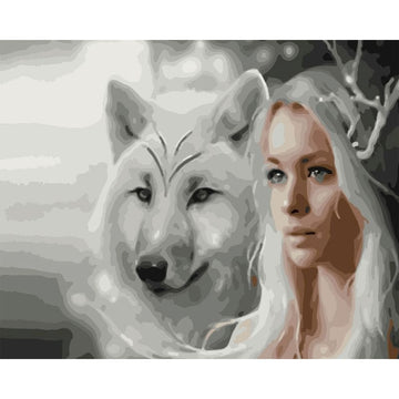 Wolf and Beauty Paint by Numbers Kit