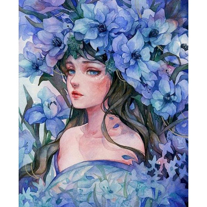 Women Portrait 'Flower Fairy' Paint By Numbers Kit