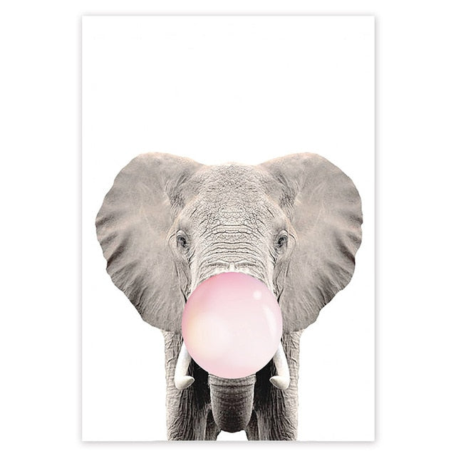 Animals Blowing Bubbles 'Elephant' Paint By Numbers Kit