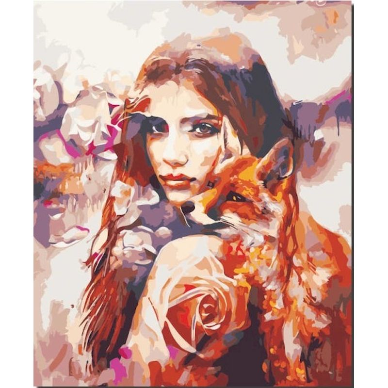 Woman and Fox Figure Paint by Numbers Kit