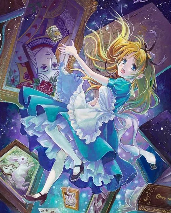 Alice in Wonderland 'Falling Alice' Paint by Numbers Kit