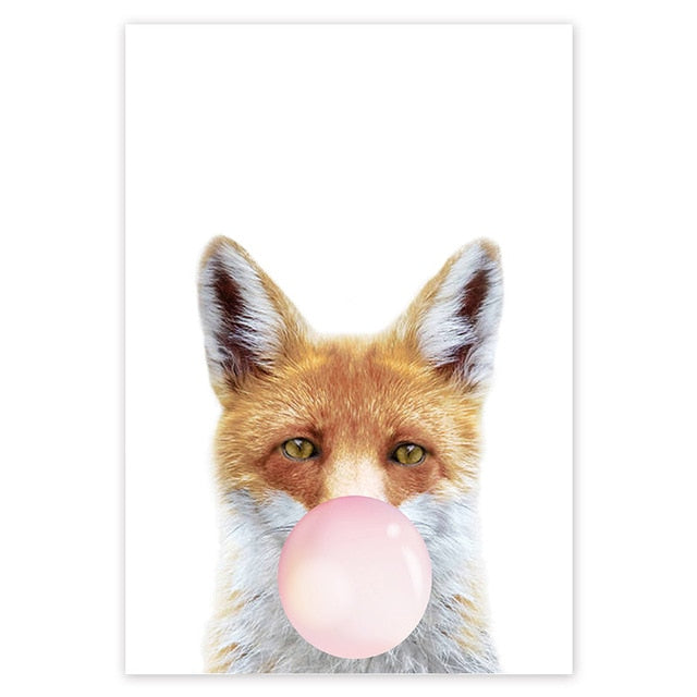 Animals Blowing Bubbles 'Fox' Paint By Numbers Kit