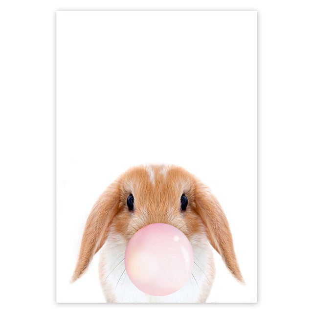 Animals Blowing Bubbles 'Lop Rabbit' Paint By Numbers Kit