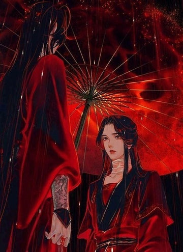 Heaven Official's Blessing 'Tian Guan Ci Fu with Blood Red Parasol' Paint by Numbers Kit