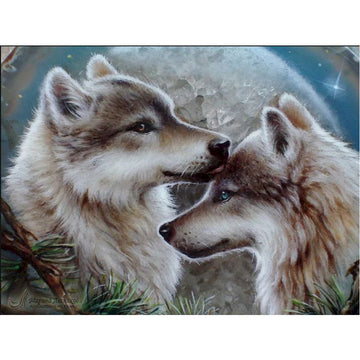 Wolf Couples Paint by Numbers Kit