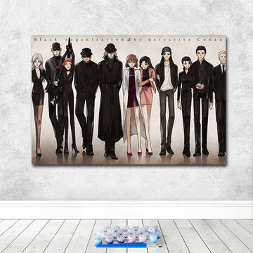 Detective Conan 'Stylish & Dangerous Black Organization' Paint By Numbers Kit