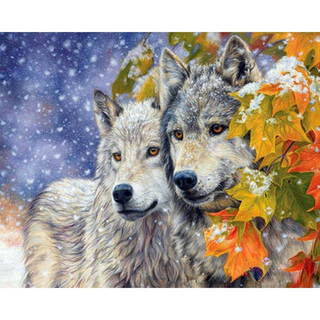 Snow Wolf Paint by Numbers Kit