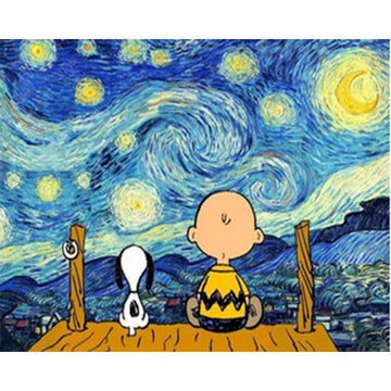 Van Gogh 'The Starry Night | Scoopy' Paintings Paint by Numbers Kit.