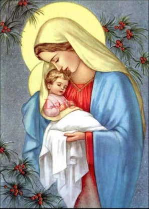 Virgin Mary 'Carries Newborn Christ' Paint By Numbers Kit