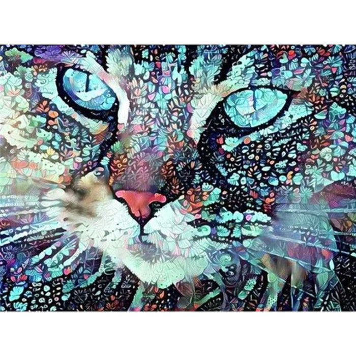 Animal Abstract 'Cat's Face' Paint By Numbers Kit