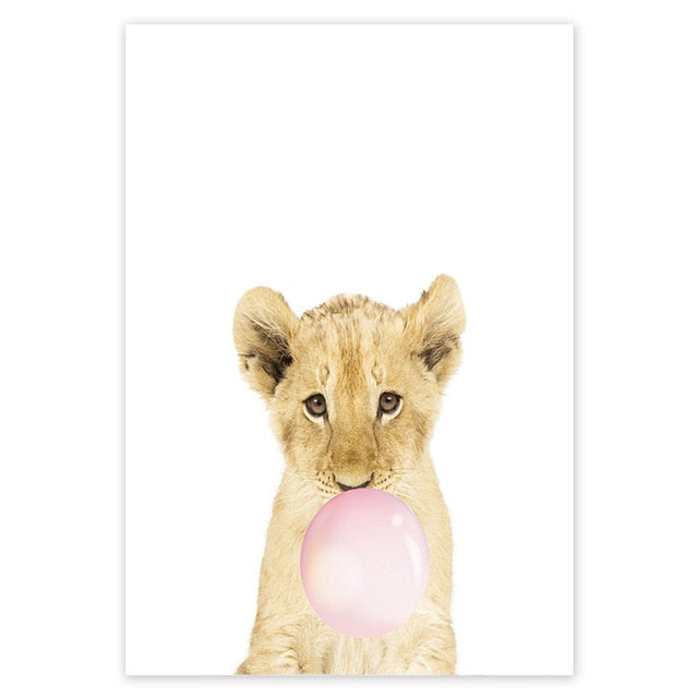 Animals Blowing Bubbles 'Lion Cub'' Paint By Numbers Kit