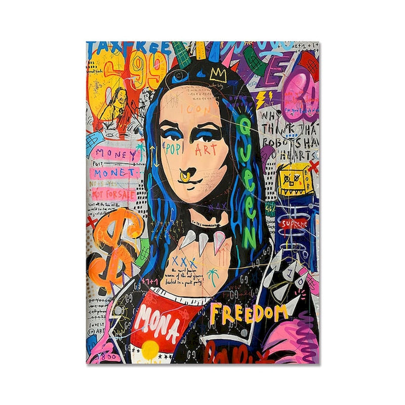 Funky Mona Lisa Street Art Graffiti Paint by Numbers Kit