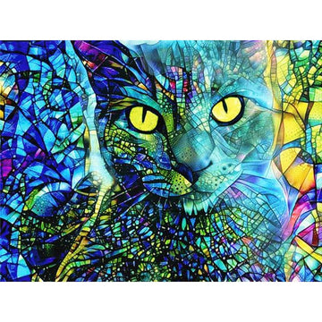 Animal Abstract 'Majestic Cat'' Paint By Numbers Kit