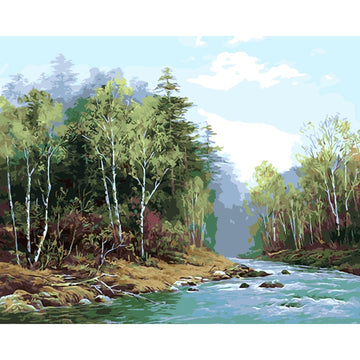 Woods and River Paint by Numbers Kit