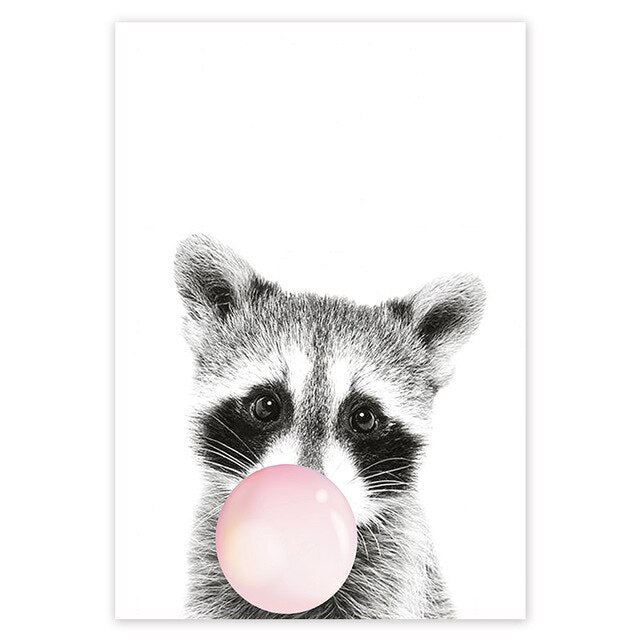 Animals Blowing Bubbles 'Raccoon' Paint By Numbers Kit