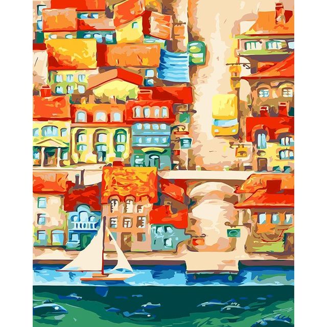 Monaco in Watercolor Paint by Numbers Kit