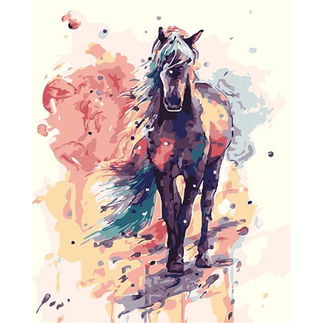 Stallion's Mane in Watercolor Paint by Numbers Kit