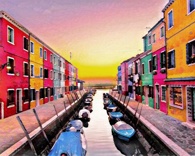 Twilight in Venice Paint by Numbers Kit